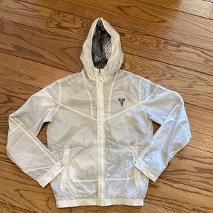 Mens Nike white windbreaker Jacket Kobe Bryant Year Of The black mamba small